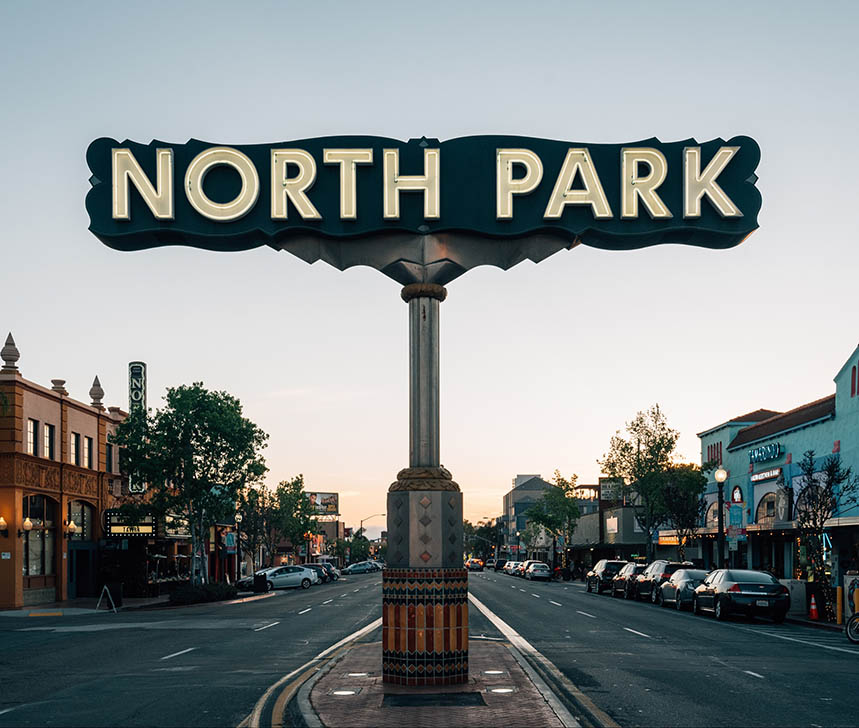 North Park neighborhood sign