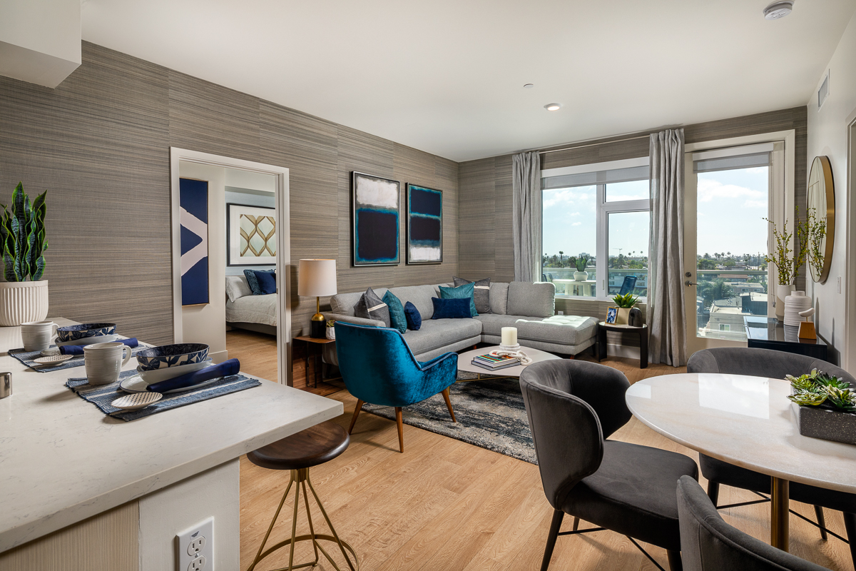 Living room and dining